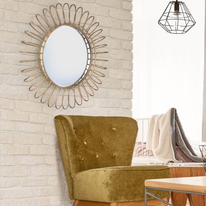 Everly Quinn Andelain Metal Flat Wall Mirror Reviews Wayfair